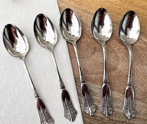 Eco-Friendly Reusable Metal Spoon Set Durable <b>Kitchen</b> Dining Utensils Bulk Supply - Product Image 1