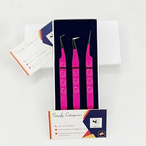 Nouveautés Somofy Enterprises Pince à épiler professionnelle pour cils, en acier inoxydable, antistatique, durable, précision 10 mm - Product Image 2