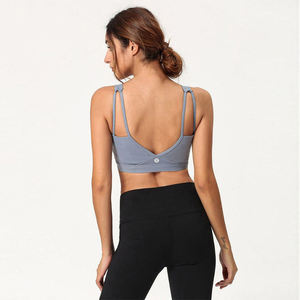 Women's High-Intensity Gym Sportswear High <b>Neck</b> Yoga Tank Tops <b>Padded</b> Sports Bras Long Hem Print XS-XL Plus Sizes Wholesale - Product Image 2