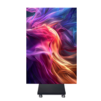 Écran publicitaire LED pliable à trois volets 1280x1920mm P2.5, intérieur/extérieur, portable pour les centres commerciaux et les événements