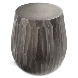 Metallic Charm Modern Metal Coffee <b>Table</b> <b>With</b> Round Top Industrial Design Handmade Living Room Furniture - Product Image 2