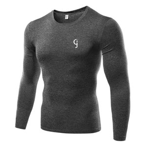 Rashguard pour homme à manches longues, extensible et respirant, en tissu Spandex/Polyester lisse, séchage rapide, design écologique et flexible - Product Image 1