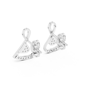 Juego de pendientes de diamantes cultivados en laboratorio únicos en oro blanco de 18 quilates para compromiso, boda, fiesta, evento, regalo de San Valentín, uso diario para mujer - Product Image 3