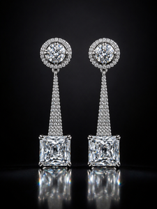 Pendientes Clásicos de Perlas de Imitación con Corte Princesa en Forma de Gota de Agua, con Circonitas, Chapados en Rodio, Joyería de Boda para Mujer - Product Image 3