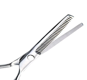 Tijeras profesionales para entresacar cabello, calidad de salón, acero inoxidable, 30 dientes, para diestros, mango largo, uso en salón - Product Image 4