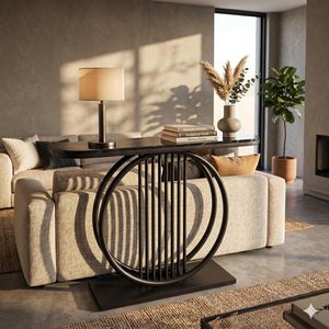 Mesa de Centro Moderna y Duradera con Estructura Metálica para Sala de Estar - M.F. EXPORTACIONES INTERNACIONALES Modelo MF-AB-203 - Product Image 6