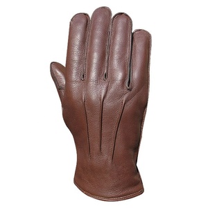 Gants de conduite en cuir véritable marron de haute qualité pour hommes, vente en gros, hiver, gants personnalisés pour la conduite automobile - Product Image 1