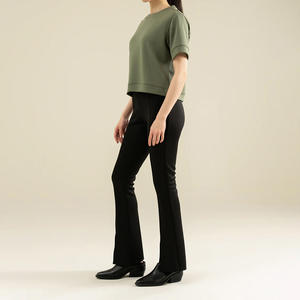 T-shirt décontracté pour femme, style actif, col rond, manches courtes, en coton doux, respirant, confortable, idéal pour l'été et le quotidien - Product Image 4