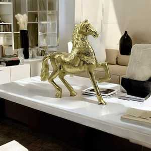 27cm H X 8cm W X 30cm L Aluminium Horse Figurine 30x27x8cm Handmade Modern Animal Sculpture Tabletop Decor Living Room Art Jaffs - Product Image 3