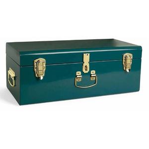 Nouvelle arrivée Coffre de rangement rectangulaire en fer avec serrure et couvercles de construction en métal enduit de poudre finition laquée - Product Image 5