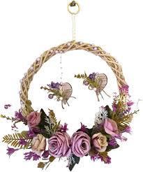 Adorno de Pared Hecho a Mano con Flores Artificiales en Jaula Metálica Decorativa para Decoración del Hogar - Product Image 6