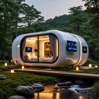 Maison Préfabriquée Capsule Spatiale Lit Cabine Hôtel Conteneur Maison Capsule de Sommeil Extérieure Mobile Petite Maison de Luxe