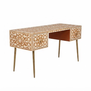 Mesa de centro con incrustaciones de hueso, moderna, con rayas blancas y negras, rectangular, para sala de estar u hotel, venta al por mayor. - Product Image 3