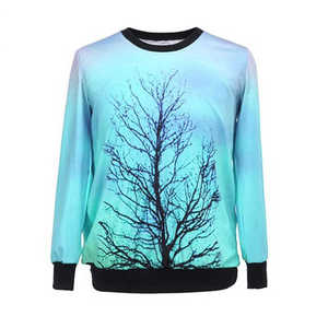 เสื้อสเวตเชิ้ตคอกลมแบบยูนิเซ็กซ์ สีชมพู-ม่วง ลายต้นไม้ ทรงปกติ สวมใส่สบาย ผลิตจากผ้าถักโพลีเอสเตอร์ เหมาะสำหรับใส่ในฤดูใบไม้ร่วง - Product Image 3