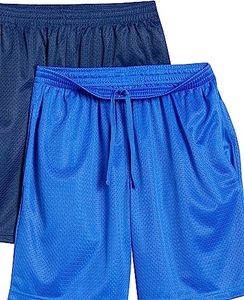 Shorts en maille pour hommes, taille élastique, respirants, couleur unie, logo imprimé sur le devant, style sport décontracté, shorts en maille personnalisés pour hommes - Product Image 1