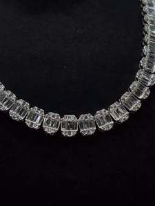 10mm lab grown Wholesale VVS VS Round Baguette Mixed Cut 925 Silver 10k 14k Iced Out Hip Hop Classic Women's <b>Necklaces</b> Supplier - Product Image 5