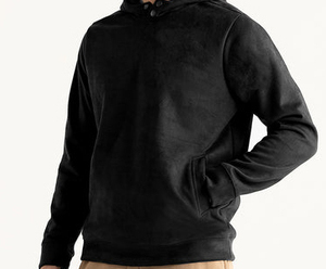 Custom Logo <b>Men's</b> Loose Casual Hooded Winter Sweatshirt Solid Pattern Top Embroidered Dye Techniques Lined Hot Selling - Product Image 4