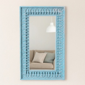 Elegant <b>Framed</b> Accent <b>Mirror</b> for Contemporary Homes Artistic Textured Design with Chic Interior Presence - Product Image 2