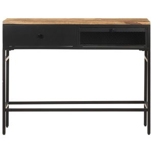 Buffet noir avec placage en bois de manguier naturel - Product Image 3