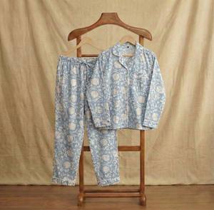 Conjunto de Pijama Deportivo de Manga Larga para Mujer, 100% Algodón, Secado Rápido, Suave y Transpirable, Ropa de Dormir para Verano - Product Image 1