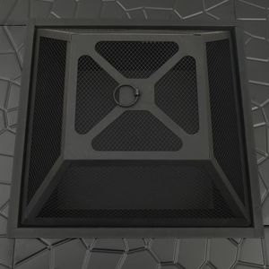 Braciere da Giardino XXL in Acciaio con Paletta 81,5x81,5x47 cm - Per Intrattenimento all'Aperto - Product Image 6