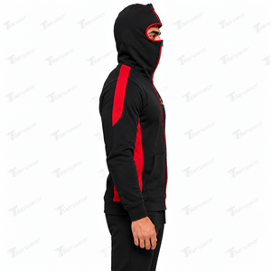 Sudadera con capucha y cremallera completa para hombre, verde neón, de forro polar, informal, corte regular, para otoño - Product Image 3