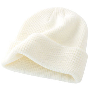 Custom Soft Winter Warm 100% <b>Wool</b> 3D Embroidery Unisex <b>Beanie</b> <b>Hats</b> Comfortable High Quality - Product Image 3
