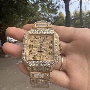 Reloj Mecánico Automático de Lujo Estilo Hip Hop para Hombre, Completamente Cubierto de Diamantes, 40MM, Acero Inoxidable 316L, con Diamantes Moissanite - Product Image 1