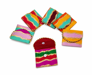 Handmade Shagun Envelope Set with Magnetic Closure for Wedding Gift Cash Cover Return Gift <b>Pouch</b> Fancy Money Holder for Festive - Product Image 1