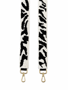 Custom Handmade Zebra Print Glass Beaded Shoulder <b>Bag</b> <b>Strap</b> Purse <b>Replacement</b> <b>Strap</b> OEM ODM Wholesale India - Product Image 3