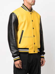 100% หนังแท้สำหรับผู้หญิงแจ็กเก็ตทีมตัวแทนฤดูหนาวระบายอากาศได้ดีเป็นมิตรกับสิ่งแวดล้อมปกตั้งสกรีนลายปักทันสมัย - Product Image 2