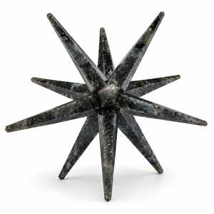 Cristal naturel de Larvikite, étoile de Merkaba à 12 pointes, pierre précieuse polie écologique pour le Feng Shui, vente en gros - Product Image 2