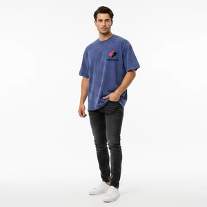 T-shirt Homme Personnalisé Oversize à Épaules Tombantes 100% Coton Lourd Décontracté Streetwear Coupe Ample Manches Courtes - Product Image 6