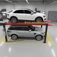 Élévateurs de Voitures pour Garage Domestique, Élévateur Hydraulique Portable à 4 Poteaux, Équipement d'Entretien Automobile pour Garage, Élévateur de Véhicules