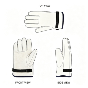 Gants de conduite en cuir de vachette de qualité supérieure, résistants à la chaleur, niveau de protection ANSI/ISEA 1, paume renforcée antidérapante, légers et confortables - Product Image 4