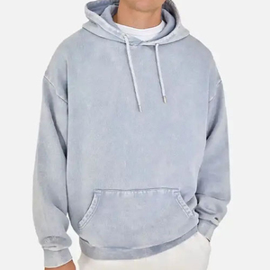 Sudadera con Capucha Extra Grande para Hombre, Color Sólido, Algodón French Terry, Estilo Casual para Otoño, Diseño con Bolsillos, Corte Regular, Estilo Tejido - Product Image 1