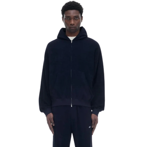 Sweat à capuche zippé surdimensionné personnalisé pour homme en molleton de coton épais, épaules tombantes, style streetwear, veste premium OEM ODM - Product Image 1