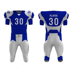 Ensemble d'uniformes de football américain haut de gamme, design personnalisé, maillot et pantalon, tissu polyester respirant et durable pour les professionnels - Product Image 6