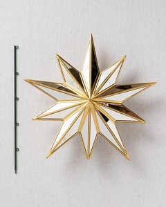 Adorno Navideño Geométrico de Metal Dorado Estilo Nórdico Moderno, Decoración Navideña de Lujo con Acabado de Espejo - Product Image 3