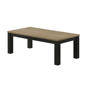 Set da Soggiorno in Legno Marrone e Nero, 3 Pezzi: Tavolino da Cocktail e Due Tavolini Abbinati - Product Image 2