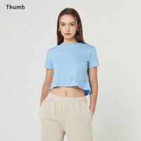 T-shirt 2022 Polyester pour femmes, haut court à la mode pour Sublimation vierge ou Logo personnalisé, fabriqué en thaïlande, 100%