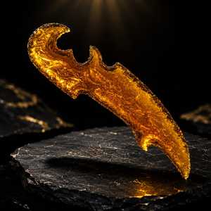 Cuchillo de Cristal de Citrino Amarillo de 6 Pulgadas – Hoja Ritual Hecha a Mano con Punta de Flecha Corazón de Dragón - Product Image 3