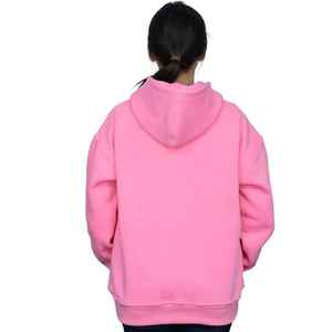 Sweat-shirts et sweats à capuche en molleton de coton teint uni de qualité supérieure, couleur rose saumon, coupe ample, streetwear - Product Image 3