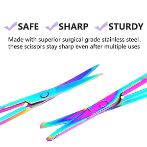 Professional Cuticle Scissors Eyebrow Scissors Stainless Steel Curved Blade Manicure Pedicure Beauty Grooming For Nail - Product Image 4