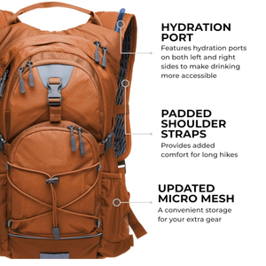 Mochila de Viaje de Nailon Naranja, 30-40L, Gran Capacidad, Ligera, Unisex, para Actividades al Aire Libre, con Correas de Hombro Ajustables y Bolsillos con Cremallera - Product Image 3