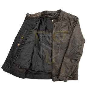 Veste de motard en cuir léger pour hommes de la meilleure qualité style High Street pour l'hiver tissu confortable extérieur pour le Pakistan - Product Image 3