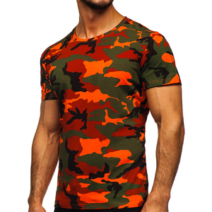 Camiseta de camuflaje para hombre, estilo urbano, de algodón, estampada, de manga corta, informal, holgada, para verano - Product Image 3