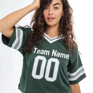 Camiseta Deportiva Personalizada de Fútbol para Mujer, Cuello en V, Transpirable, con Nombre y Número, Ropa de Equipo - Product Image 3