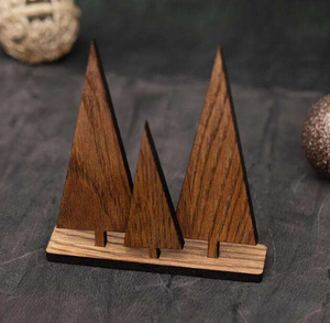 Wooden Christmas <b>Tree</b> Decoration Set of 3 Wooden Christmas Table Decoration - Product Image 4