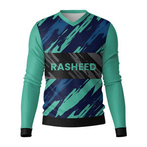 Camiseta Deportiva de Talla Grande para Hombre, Elástica y Cómoda, de Manga Larga, Cuello en V, Otoño 2026, Nuevos Diseños - Product Image 3
